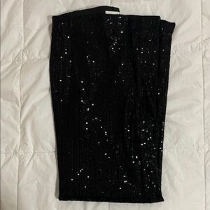 H&m black sequin pants